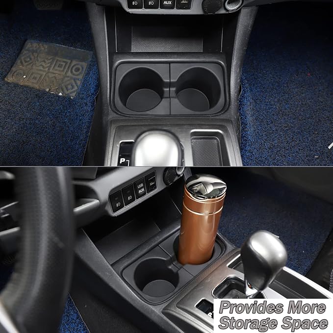 Car Central Control Tray Storage Box organizer Compatible with Toyota Tacoma 2006-2015 Center Console Gear Shift Side/Water cup holder Organizer， Storage Box Tray (Central control cup holder)