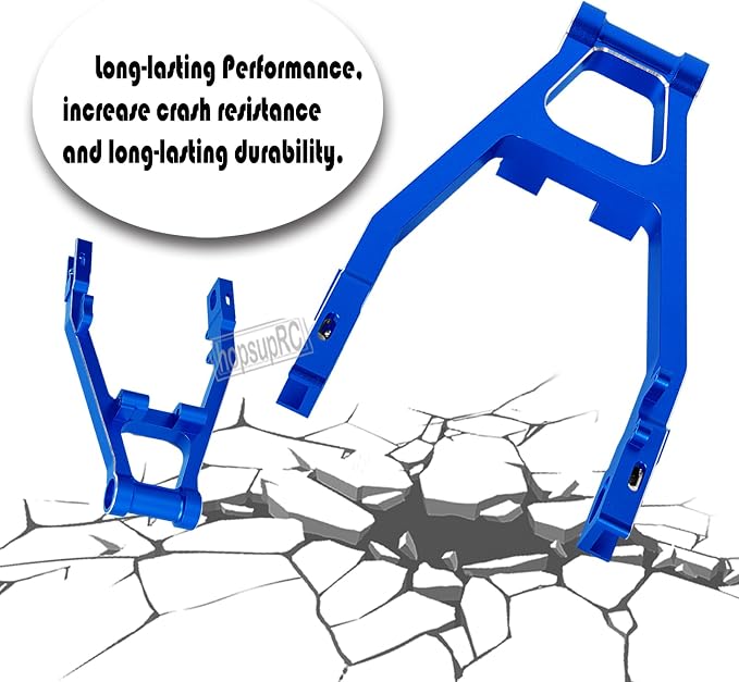 Steel Roller Chain&Rear Swing Arm&Rear Hub Chain Sprocket Gears&Front Sprocket&Chain Guard Protector&Rear Wheel Hub Hex Upgrades for L0Si 1/4 Promoto-MX Motorcycle RTR FXR,Navy Blue