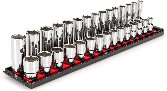 TEKTON 1/2 Inch Drive 6-Point Socket Set, 30-Piece | SHD92211