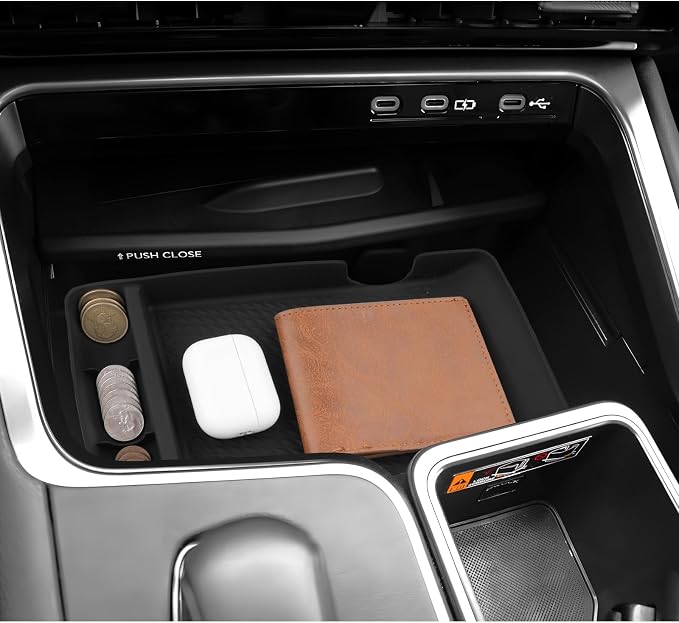LUWU 2026 Lexus TX Under Wireless Charging Box Center Console Storage Tray Compatible with Lexus 2024 2025 2026 TX TX350/TX500h/TX500h+ Accessories Center Console Organizer Silicone Material