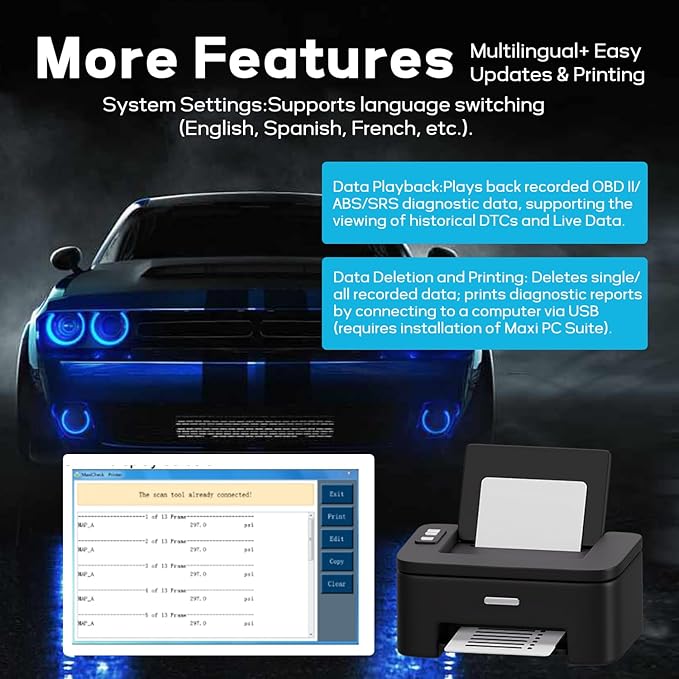Autel Maxilink ML619 OBD2 Scanner, 2026 ABS SRS Diagnostic Scan Tool,Up of ML519 AL519 AL619,Code Reader Turn Off Check Engine Light Car Diagnostic Tool with 10 OBD2 Test Modes,DTCs Lookup,Graphs Data