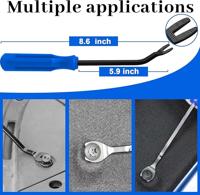 Doaho 15 Pcs Automotive Hook and Pick Tool & Trim Removal Tool Set with Scraper,Magnetic Telescoping,Plastic Pry for Auto Engine Oil Seal O-Ring Repair,Car Interior Panel and Fastener Removal