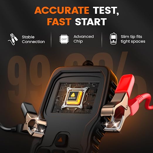 ANCEL BT310 12V 24V Car Battery Tester, Lead-Acid & Lithium Battery Load Tester for 100-2000 CCA, Test Automotive Battery Health, Cranking & Charging System for Car Truck Motorcycle RV ATV Boat & More
