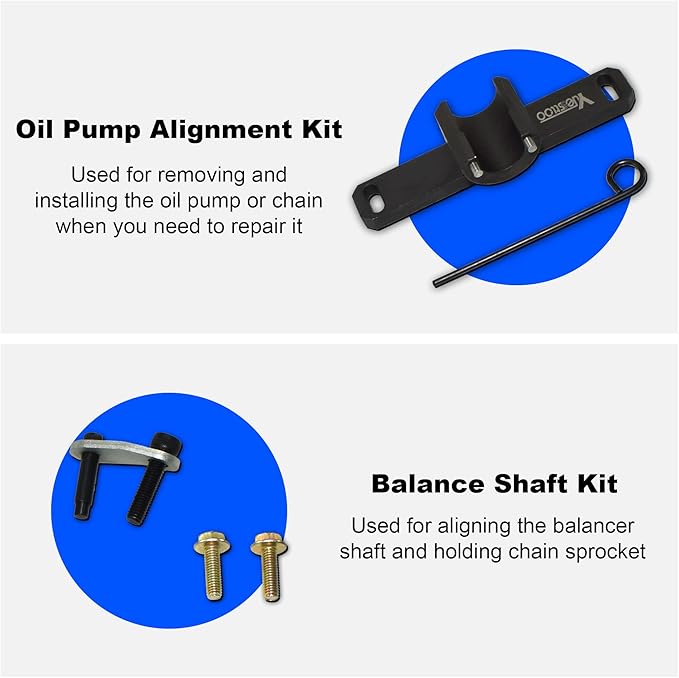 2801 Flywheel Holder Flex Plate Lock Tool & 7676 Oil Seal Repair Kit with Balance Shaft & Oil Pump Alignment Tool Set, Compatible with BMW N20 N26 Engines