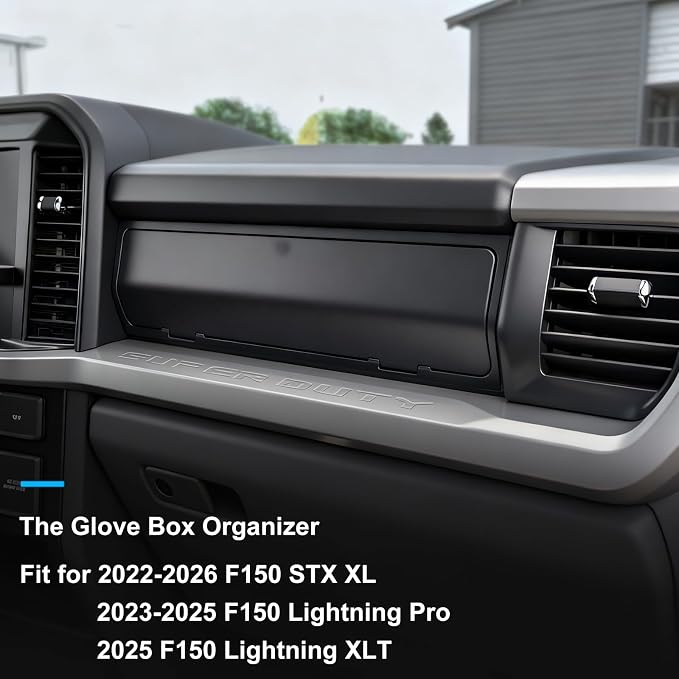 RAVOTOM Center Console Compartment Cover & Glove Box Organizer Compatible with 2022-2026 Ford F150 Accessories STX XL