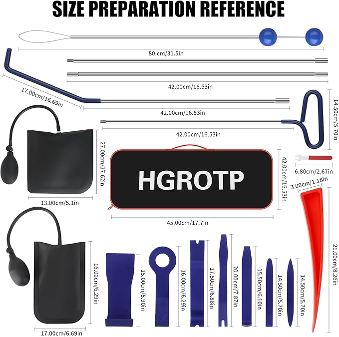 17PCS Stainless Steel Repair Tools，Emergency Tool Kit with Carry Bag