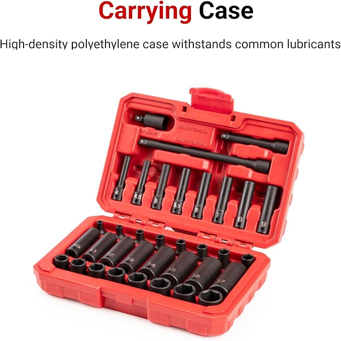 TEKTON 1/4 Inch Drive Impact Socket Set, 35-Piece | SID90402