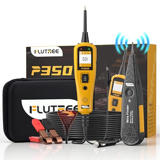 P350 Power Circuit Probe Tester with 40FT Cable & Bendable Probe - Car Relay Tester, Fuse Tester, Circuit Breaker Finder Tool for 12V/24V Cars, Trucks, Boats, Trailers