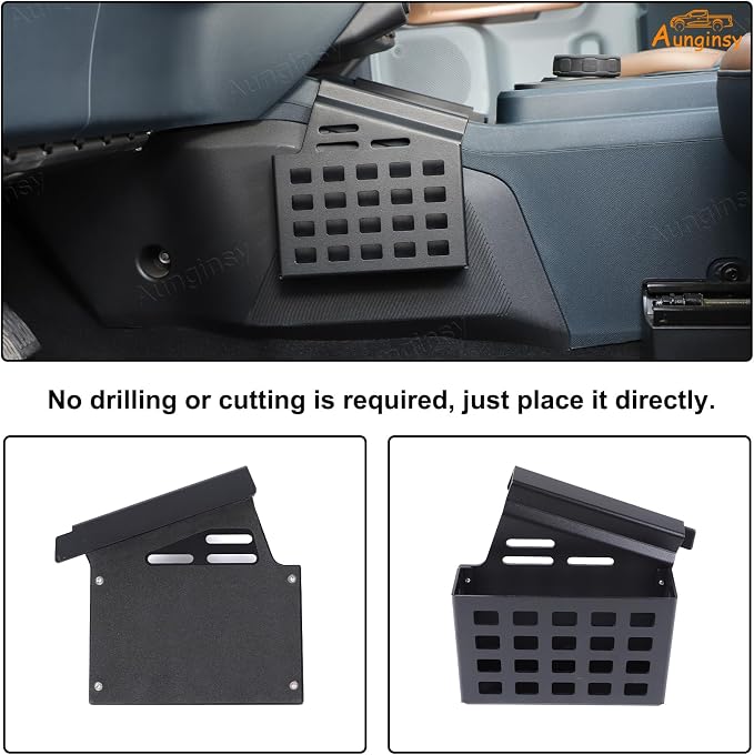 Aunginsy Center Console Left Side Gear Shift Storage Box Basket Compatible with Ford Maverick 2022-2025 Center Console Organizer Tray Side Gear Shift Armrest Storage Box Basket Interior Accessories