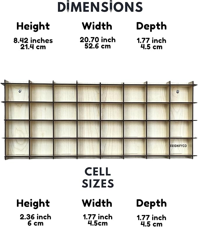 32 / 6 Color Mini Helmet Display Case,Mini Football Helmets,Football Helmet Display Case,Mini Football Helmet Organizer (Maple)