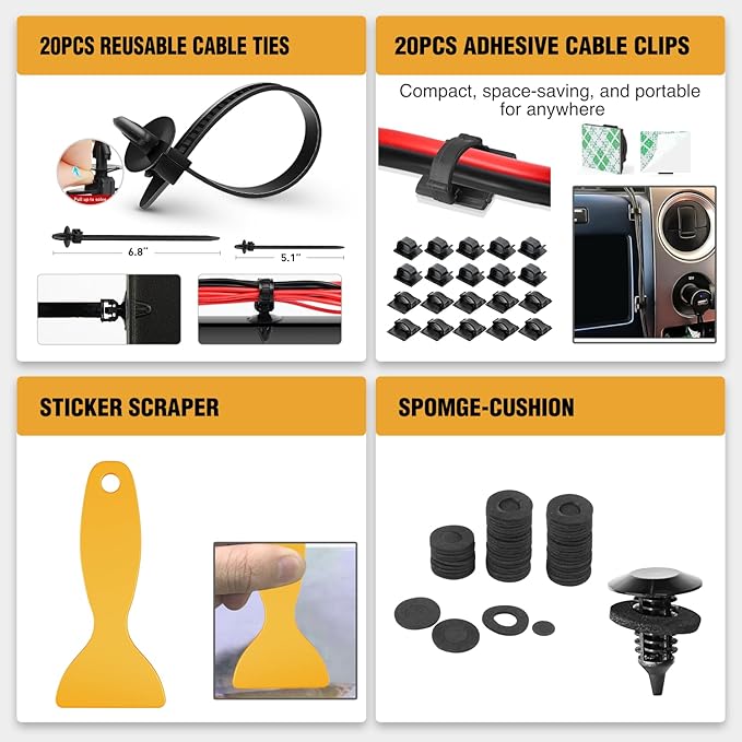GOOACC 238Pcs Trim Removal Tool, Auto Push Pin Bumper Retainer Clip Set Fastener Terminal Remover Tool Adhesive Cable Clips Kit Car Panel Radio Removal Auto Clip Pliers, Green