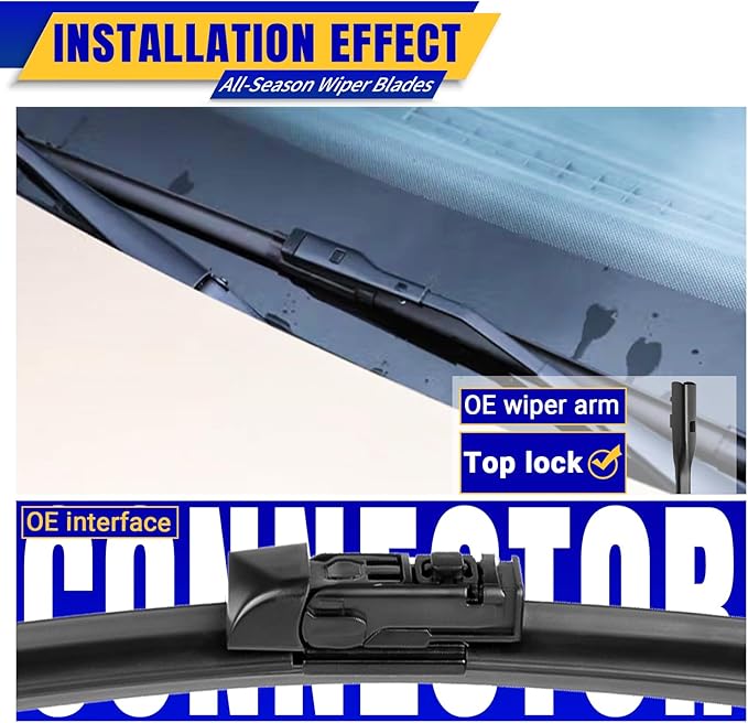 3 wipers Replacement for 2017-2022 2023 2024 2025 Mazda CX-5 2017-2022 2023 Mazda CX-9, Windshield Wiper Blades Original Equipment Replacement - 24"/18"/14" (Set of 3)