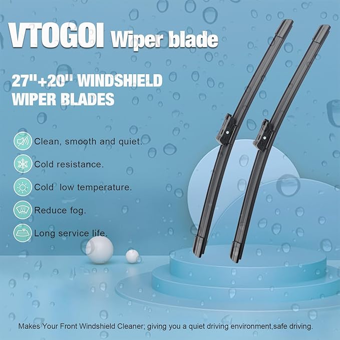 OEM Windshield Wiper Blades Replacement for Audi Q7 2016-2019 2020 2021 2022 2023 2024 2025 Audi SQ7 2017-2025, All Weather Original Factory Quality Front & Rear Wipers Set 27"+20"+15" (Pack of 3)