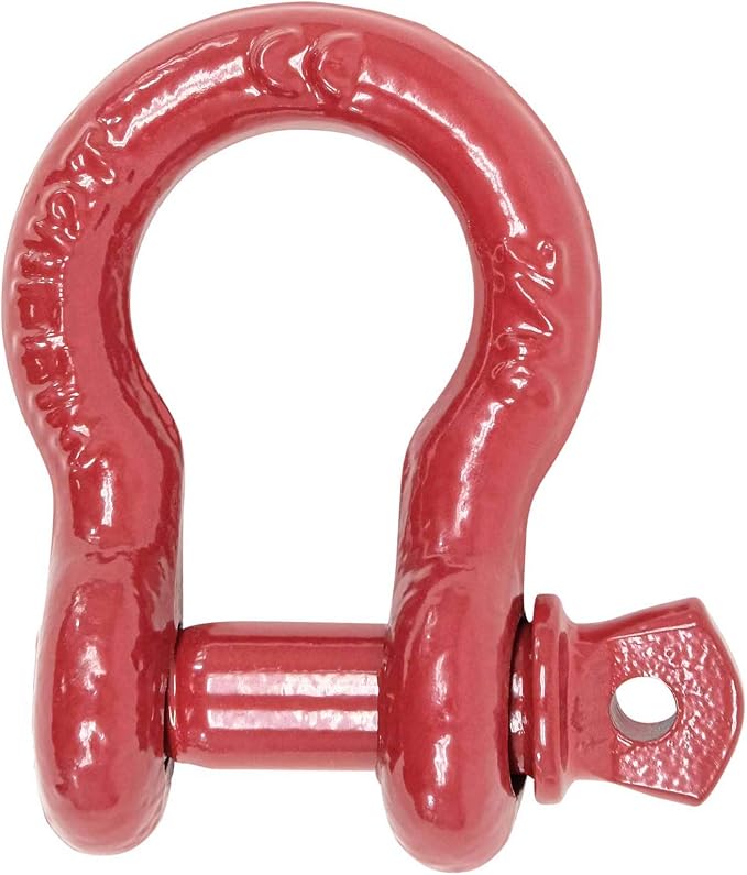 Mytee Products (20 Pack 7/16" Anchor Shackle Forged Carbon Steel w/Alloy Screw Pin WLL # 1.5 Tons (3,000 lbs)|Double Rust Protection Heavy Duty D Ring Shackle for Towing, Rigging & Vehicle Recovery