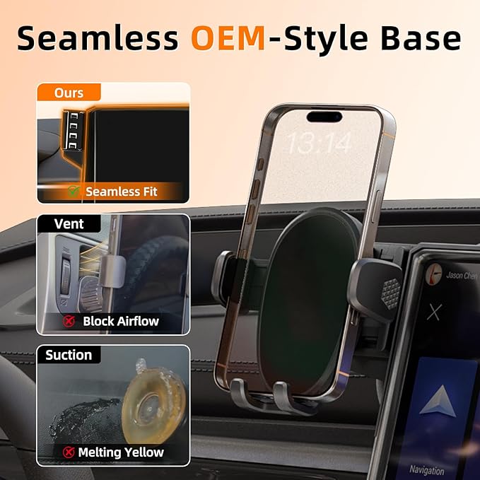 Phone Mount for Toyota Corolla (2019-2025 2026,8") / Corolla Hatchback (19-26) / Corolla Cross (2022-2026), 360° Adjustable Dashboard Car Mount, Hands Free Mobile Holder, with Storage Box, Car Gifts