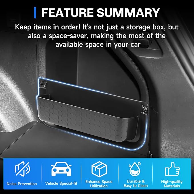 SXCY for 2026 Toyota RAV4 Trunk Side Organizer Tray for 2026 Toyota RAV4 Accessories Center Console Tray 2020-2026 RAV4 Trunk Side Storage Organizer Tray Noise-Proof Multi-Functional Storage