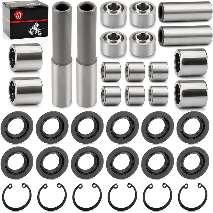 2x Front upper & lower Arm Bearing Bushing Seal Kit Compatible with Kawasaki Brute Force 650 750 4x4i KVF650 KVF750 2005-2013 (NO-4x4)