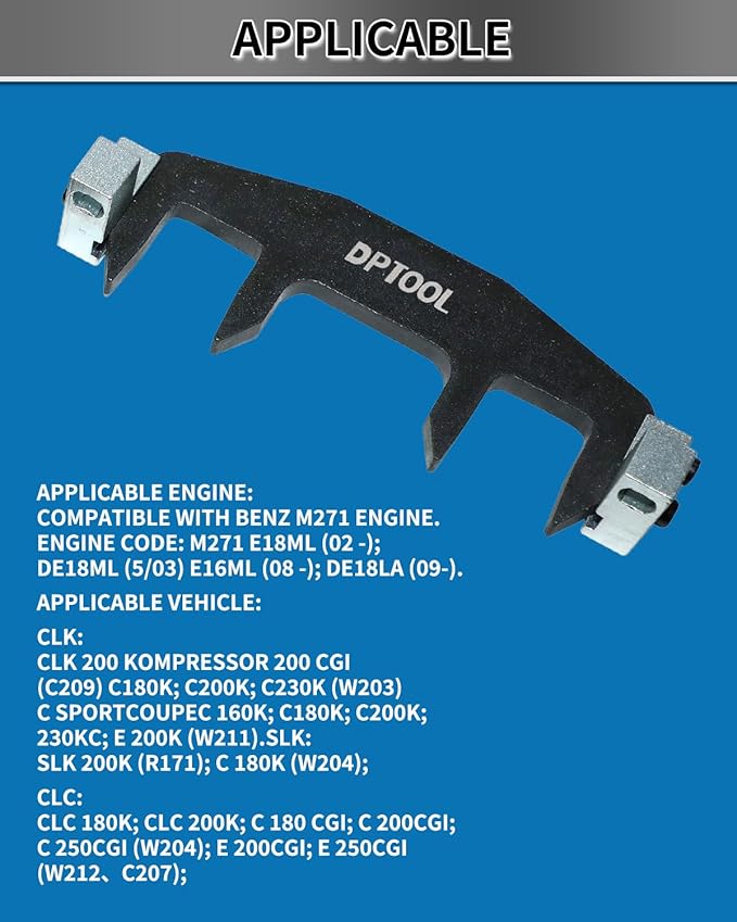 DPTOOL Camshaft Alignment Engine Timing Tool Chain Fixture Tool Kit Compatible for Mercedes Benz M271 C230 271 203