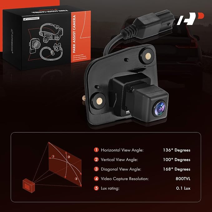 A-Premium Rear View Backup Camera Compatible with Nissan | Parking Camera for 2014-2019 Versa - Replace# 284423VA1B