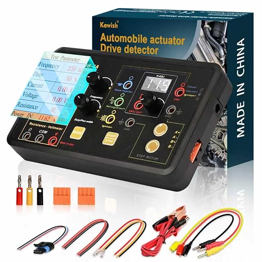 QDB-4A Ignition Coil Tester, Drive Automobile Ignition Coil Tester Injector for Test Solenoid Valves Idling Stepper Motor Instrument Car Fault Detector