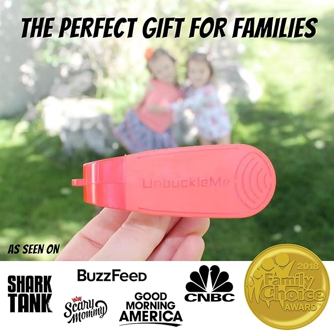 UnbuckleMe Car Seat Buckle Release Tool - Easy Opener Aid for Arthritis, Long Nails, Older Kids - Button Pusher for Infant, Toddler, Convertible 5 pt Harness car Seats - As Seen on Shark Tank (Gray)