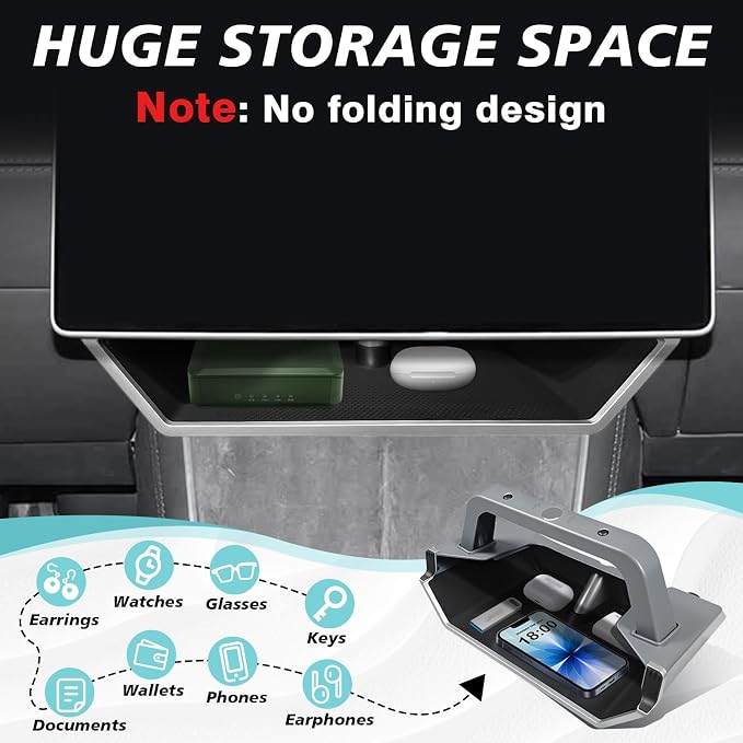 BestEvMod for 2026 2025 Tesla Model Y Juniper (Standard, Premium & Performance) /2026 2025 2024 Model 3 Highland Upgrade Under Screen Storage Strong Magnet Install OEM Design Protective Edge