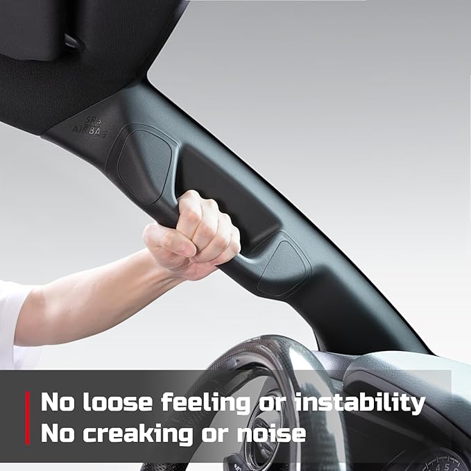 Driver Side A-Pillar Grab Handle for Toyota Tacoma 3rd Gen (2016-2023), OEM-Style Texture, Matches Passenger Side, Sturdy & No Creaking Noise, Easy Installation (Black)