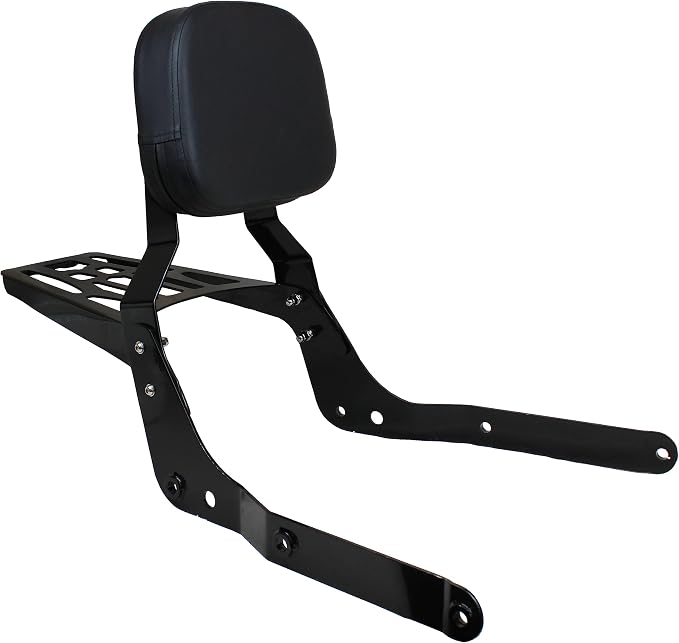YHMOTO Passenger Sissybar Backrest with Luggage Rack for Honda Shadow Aero 750 VT750C 2004-2023 (Black)