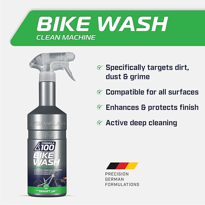 Clean Machine Bike Wash – For Cleaning Bicycles & Electric Bikes – No-Run Gel Formula Works on All Surfaces, Lifts Away Dirt & Grime