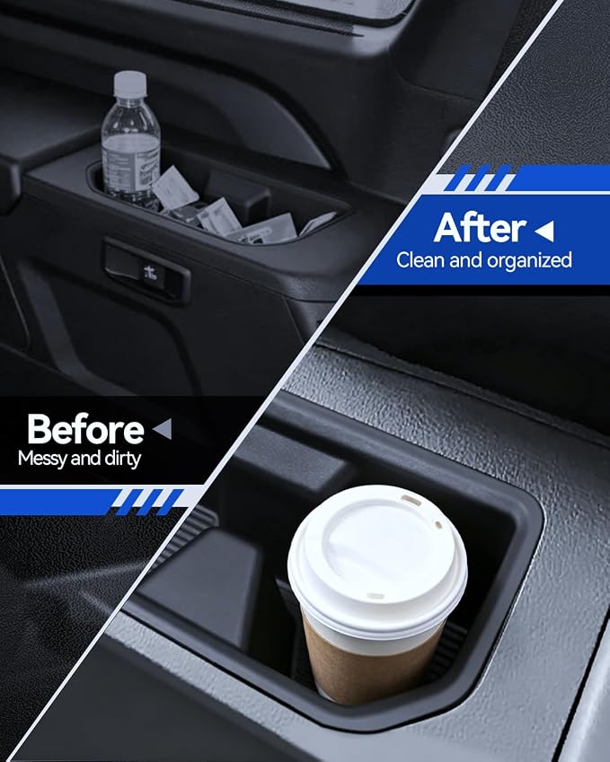 for Sequoia 5 Pcs Cup Holder Set 2023-2025 2026 Sequoia(Platinum/1794 Edition/Capstone) Accessories Control Cupholder Insert Durable-7 Seats Trim Only