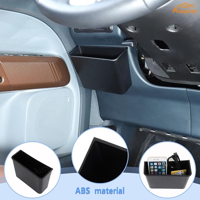 Aunginsy Center Console Storage Box Compatible with Ford Maverick 2022 2023 2024 2025 2026 Driver's Left Side Panel Organizer Tray Dashboard Storage Pocket ABS Expander Space Interior Accessories