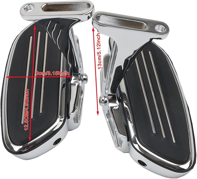 Chrome Streamliner Passenger Footboards/Foot Pegs for Harley Touring Models Street Glide Road Glide Electra Glide Road King 1993-2024 2025 2026