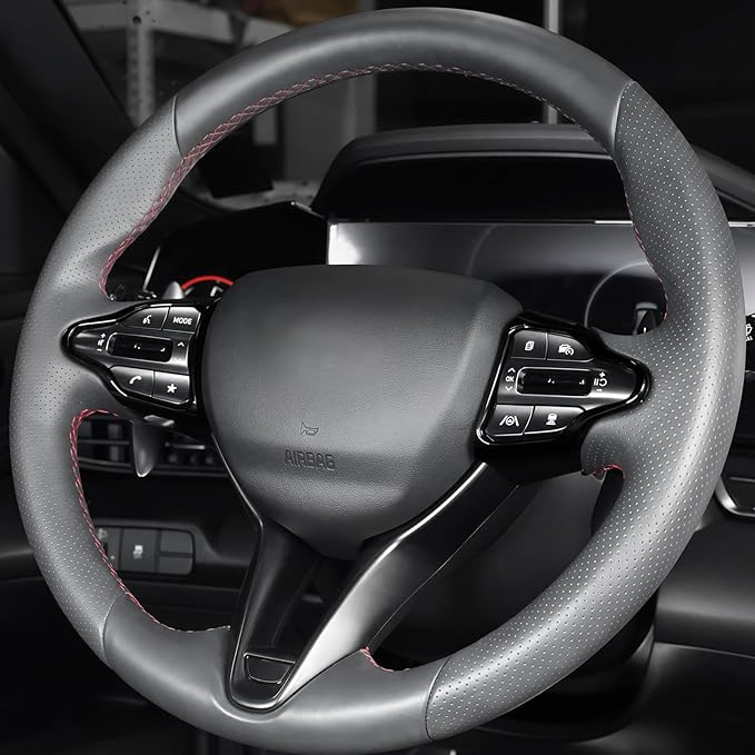 Steering Wheel Trim Control Button Cover Compatible with Hyundai Veloster JS N line 2019-2022 Hyundai Kona N Hyundai Elantra CN7 N Hyundai i30 2017-2022 Accessories (Black Style)