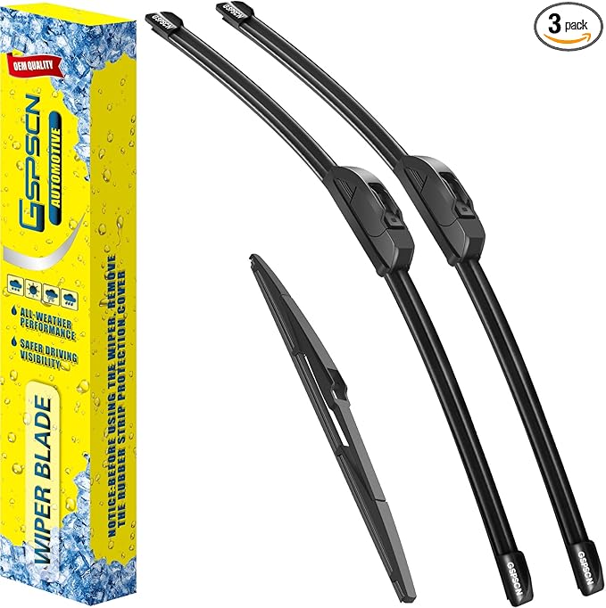 GSPSCN 3 Wipers Replacement for Lexus RX330 2006-2004，RX350 2009-2007，RX400h 2008-2006 Original Equipment Windshield Wiper Blades 26"+22"+14" (set of 3) J hook
