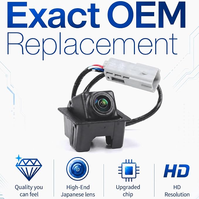 No. 23205689 Rear View Backup Reverse Parking Camera/Rear View Camera | Compatible with Cadillac SRX 2010 2011 2012 2013 2014 2015 2016 [6 Pins] Rear Replace# 15926122 20910350 22915398