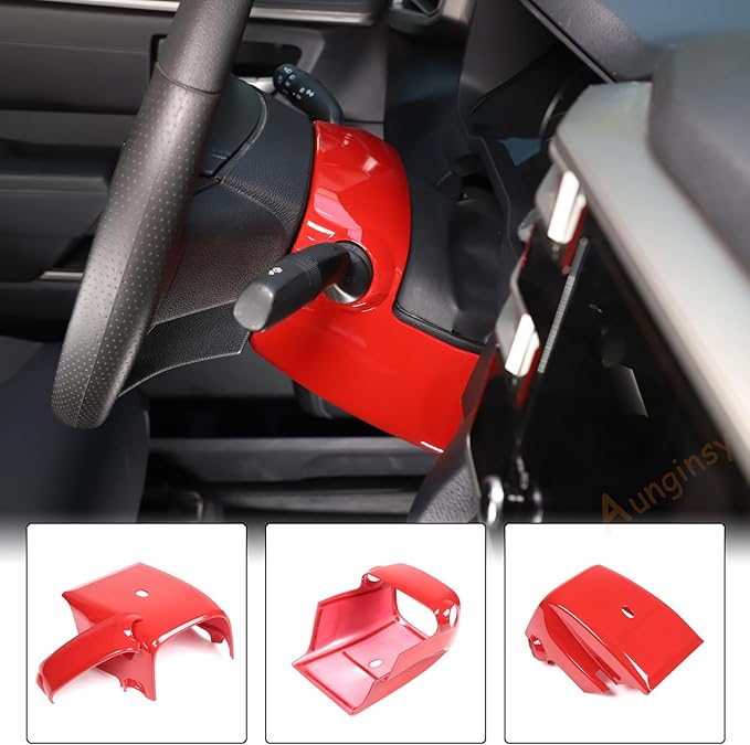 Car Steering Wheel Column Shroud Trim Cover Fit Toyot@a Tundra 2022 2023 2024 Center Console Steering Wheel Base Upper Lower Panel Decorative Cover Protect Sticker Interior Accessories(Manual Version)