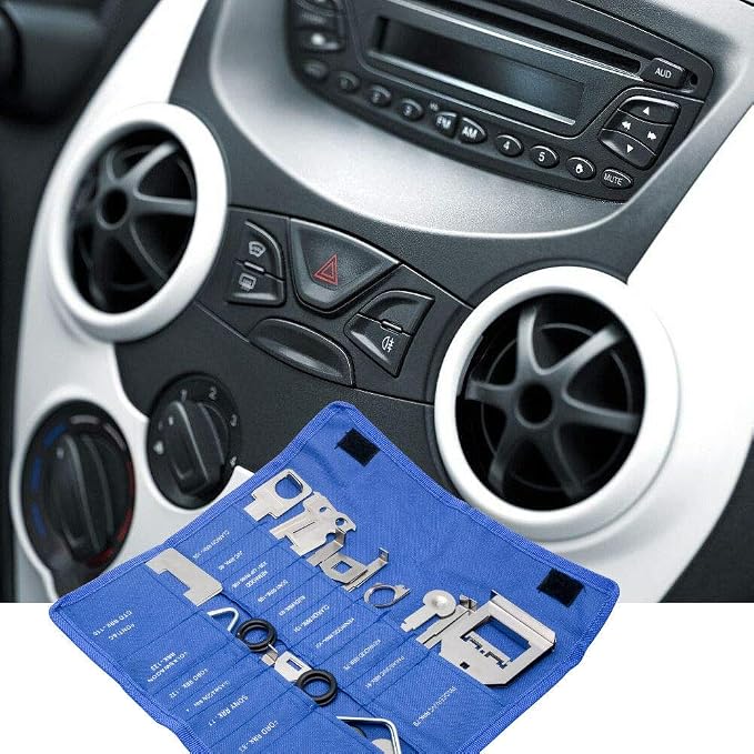 MASO 38 PCS Trim Removal Tool Set Car Stereo Release Radio Removal Keys Tool Kit CD Head Unit