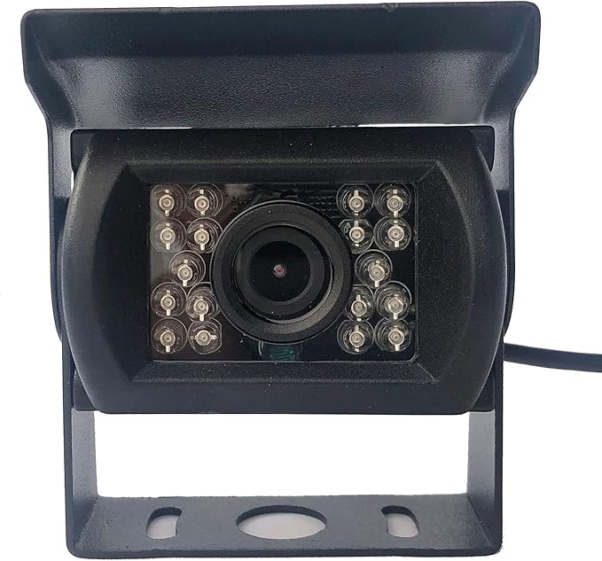 AHD 1080P Car Backup Camera System,5" LCD IPS Screen Monitor + 4 Pin 18LED Night Vision Waterproof Reverse Rear View Mirror Camera 33ft Cable for RV Bus Truck Trailer Camper 12V-24V