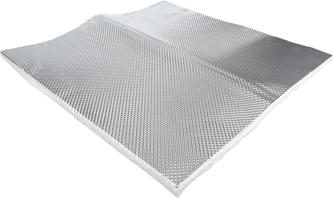 AC PERFORMANCE Reduce Radiant Heatshield Armor 2' Long x 2' Wide x 1/2" Thick Exhaust Pipe Multipurpose Heat Shield, Fiberglass Laminated Aluminum