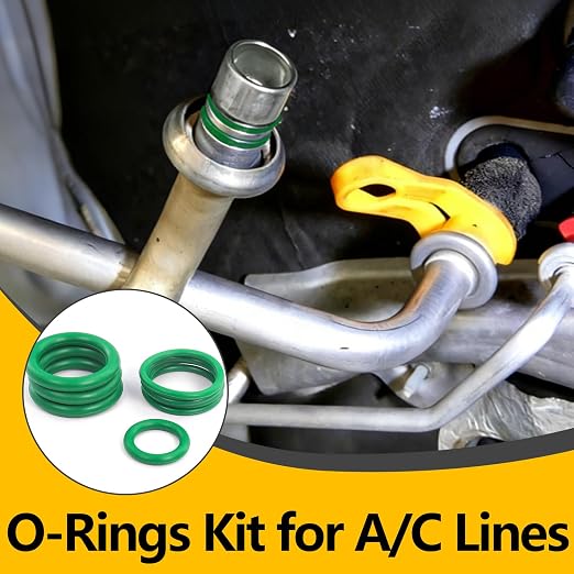485 PCS Metric AC O Ring Kit - Automotive A/C System Seal Kit Compatible with R12 and R134a Refrigerants for Car AC Compressor, Condenser & Air Conditioning Lines (Green)