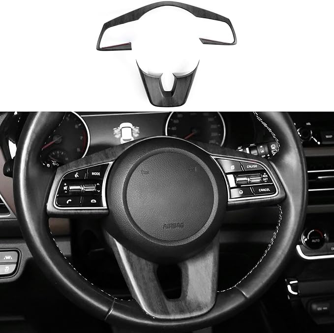 YOUTOOCAR Steering Wheel Cover Trim Compatible with Kia Seltos 2021-2023 Accessories (Wood Grain)