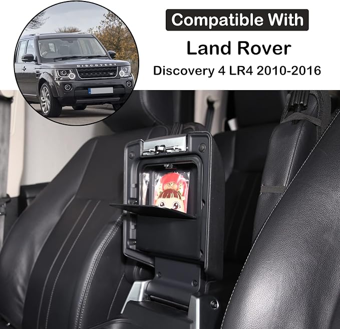 Car Armrest Hidden Storage Box Compatible with Land Rover Discovery 4 LR4 2010-2016 Center Console Handrail Privacy Organizer Tray Armrest Storage Box Container Insert Pallet Manager Inter Accessories