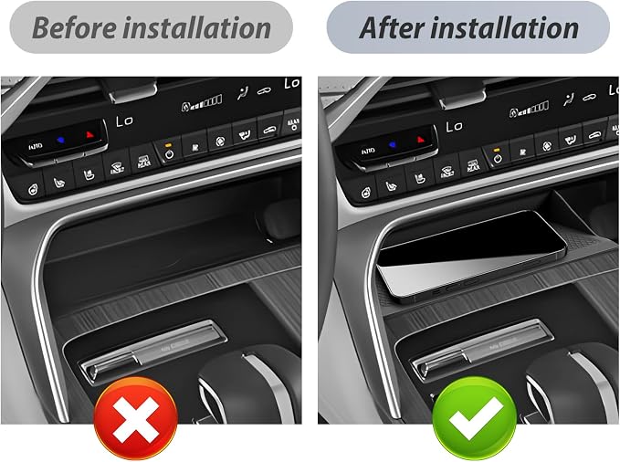SKTU for 2024 2025 2026 Mazda CX-90 Accessories Wireless Charging Mat for 2024 2025 2026 Mazda CX-90/2025 2026 Mazda CX-70 Center Console Non-Slip Pad 2024 2025 2026 CX-90 Console Mat