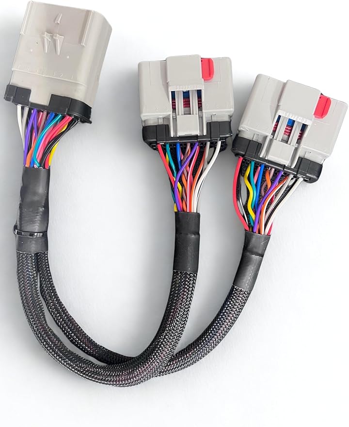 RP1226 Y Cable – 1 Male to 2 Female Splitter, 20AWG Power & Data Wire, 12–15 Inch Legs, for ELD, Telematics, GPS, Fleet & Vehicle Systems