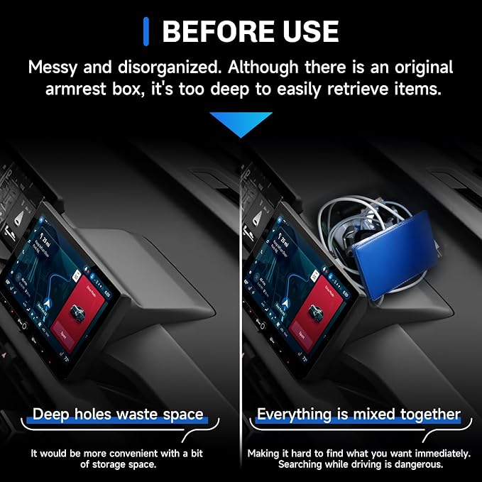 SXCY for 2026 Toyota RAV4 Dashboard Organizer Tray [Only for XSE/Limited 12.9-in] for 2026 Toyota RAV4 Accessories Screen Back Console Tray 2026 RAV4 Behind Dash Console Organizer
