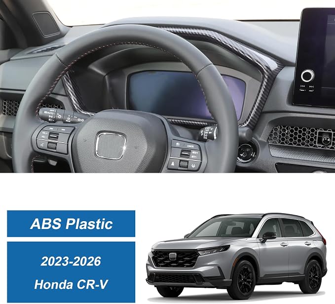 Carbon Fiber Dashboard Cover Compatible with 2023-2026 Honda CR-V CRV, Dash Instrument Panel Cover Interior Decor Accessories