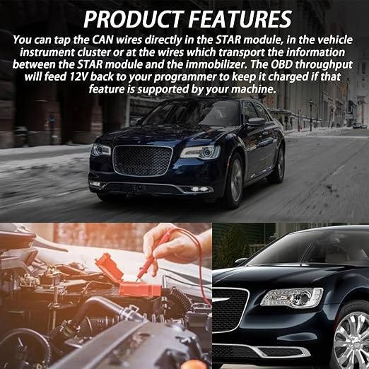 Universal Programming Cable Compatible with 2018+ Chrysler/Dodge/Jeep Vehicles