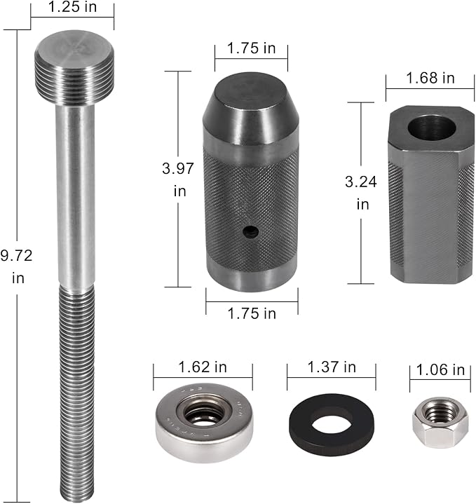 9U-6891 Injector Sleeve Cup Remover & Installer Tool 6pcs Kit Compatible with CAT Caterpillar 3406E C10 C12 C15 C16 C18 Engine Heavy Duty Steel Tools