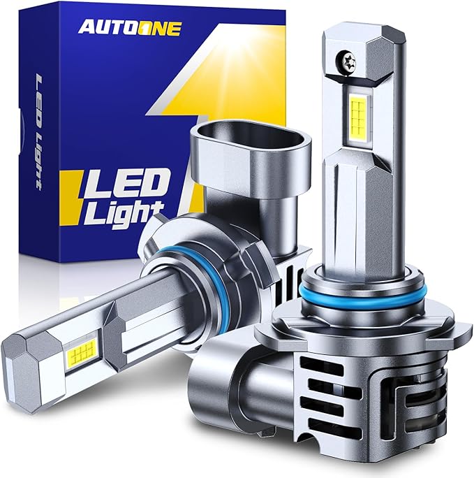 AUTOONE 9006 LED Bulbs, 1200% Bright HB4 9006 Lights, 3 Min Quick Install Wireless Direct Fit, No Flicker, 99% Compatibility, Pack of 2