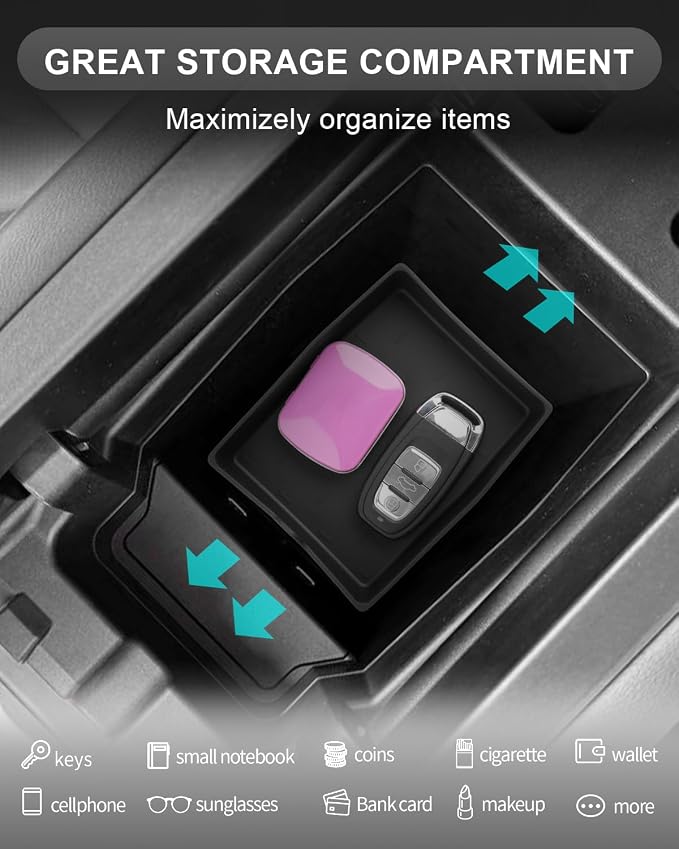 CDEFG for 2026 Mazda CX5 Center Console Organizer Bottom Tray Accessory | for 2026 Mazda CX-5 (S/Select/Preferred/Premium/Premium Plus) Middle Console Under Armrest Storage Tray Coin Holder